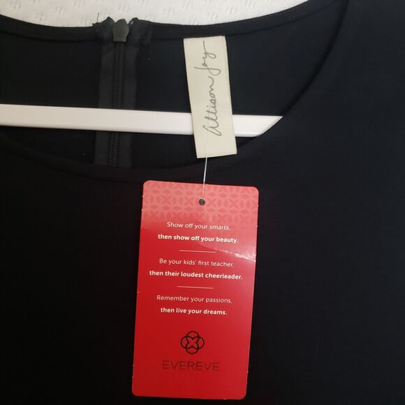 EVEREVE Allison Joy Body Con Ponte Little Black Dress LBD Grommet‎ & Lacing XL - Picture 8 of 11